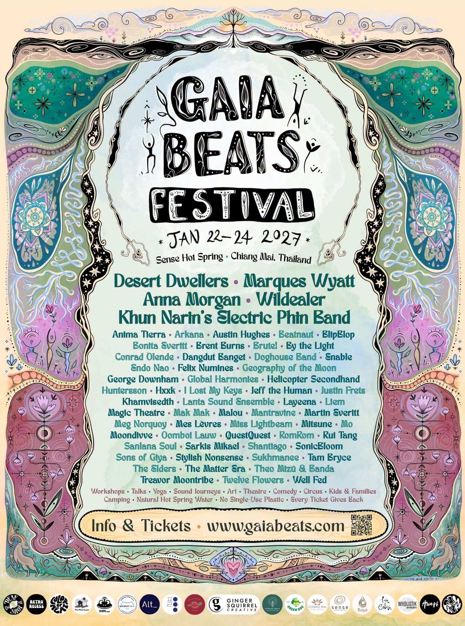 Gaia Beats 2027 Lineup Poster